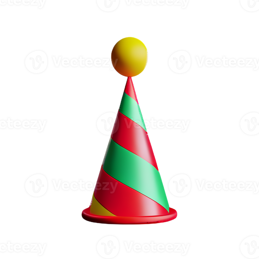 party hat 3d rendering icon illustration png