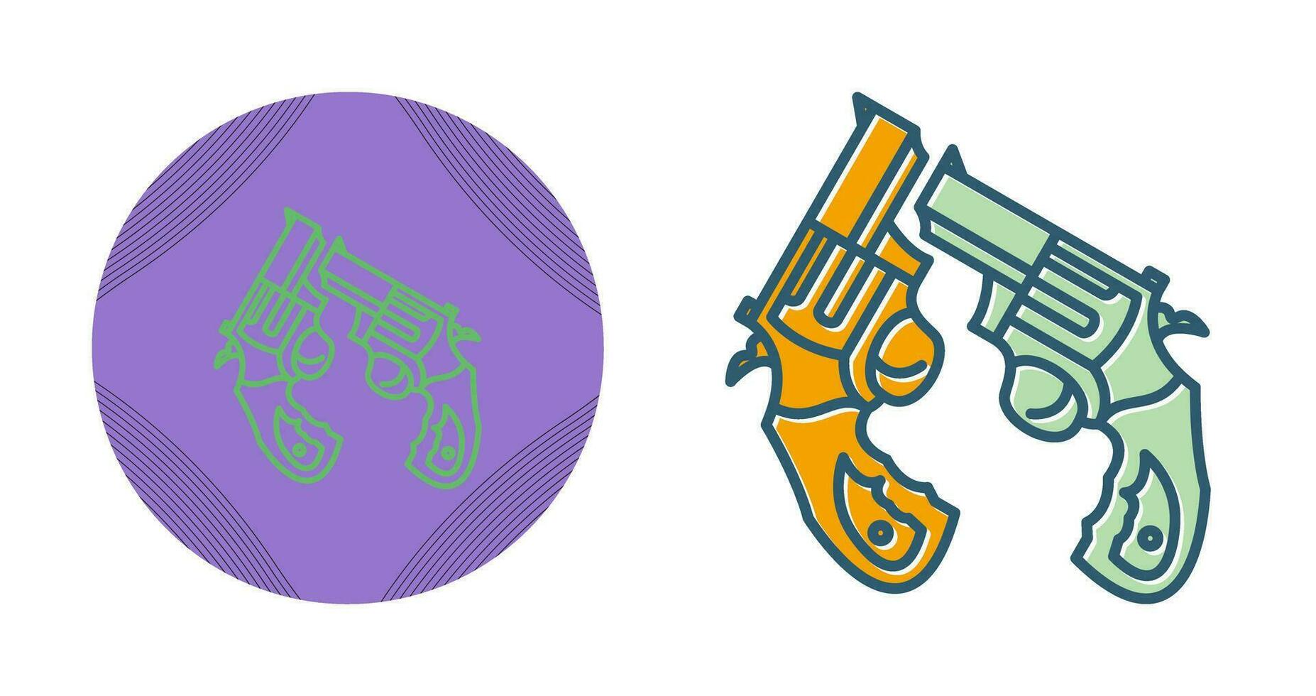Two Guns Vector Icon