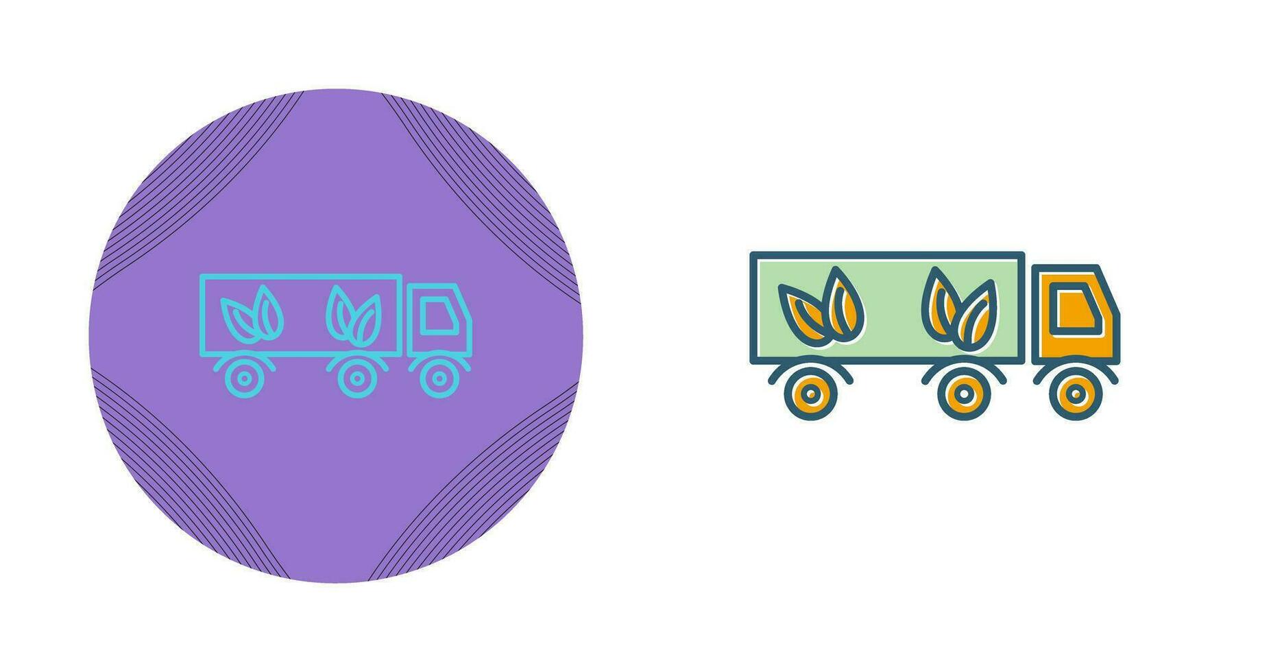 icono de vector de camión ecológico