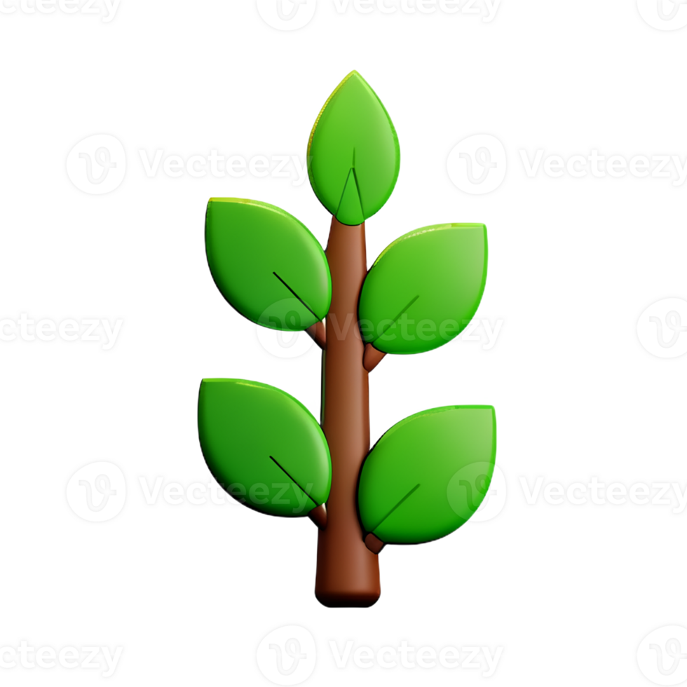 botanical 3d rendering icon illustration png