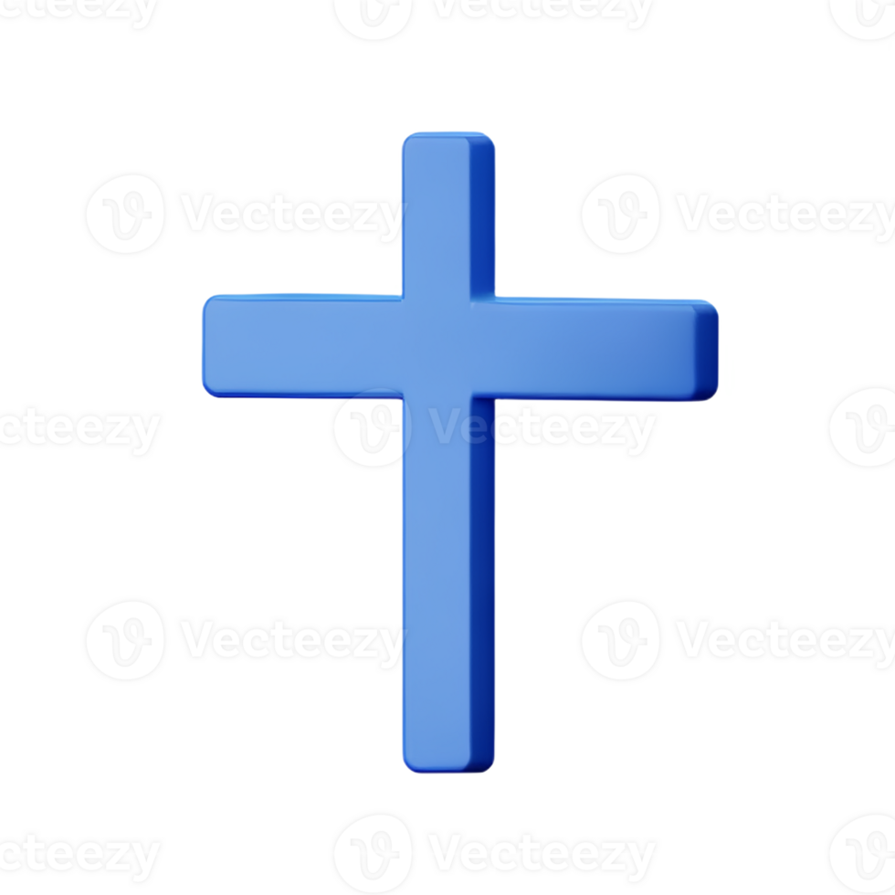 christian cross 3d rendering icon illustration png