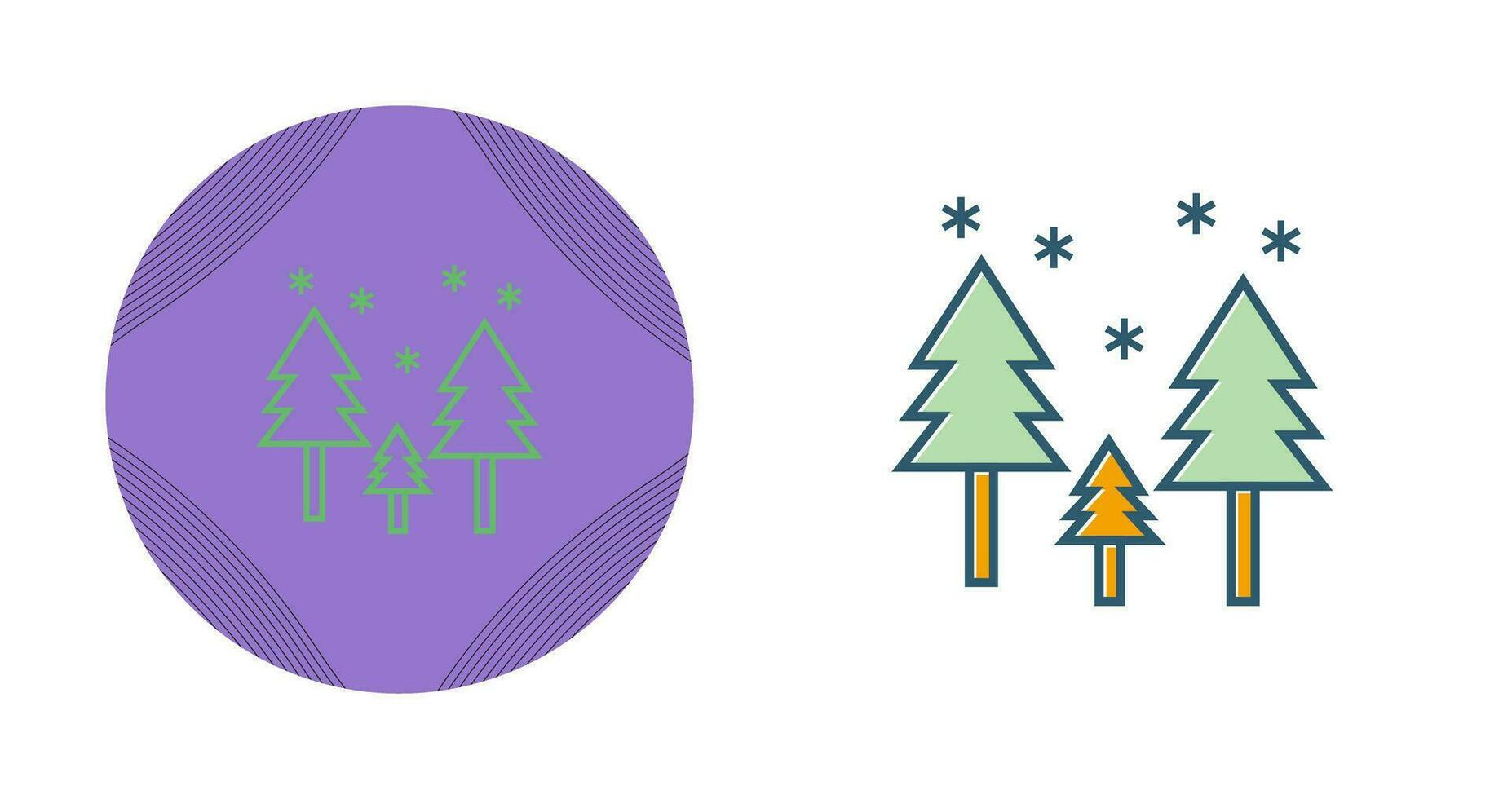 Snowing in trees Vector Icon