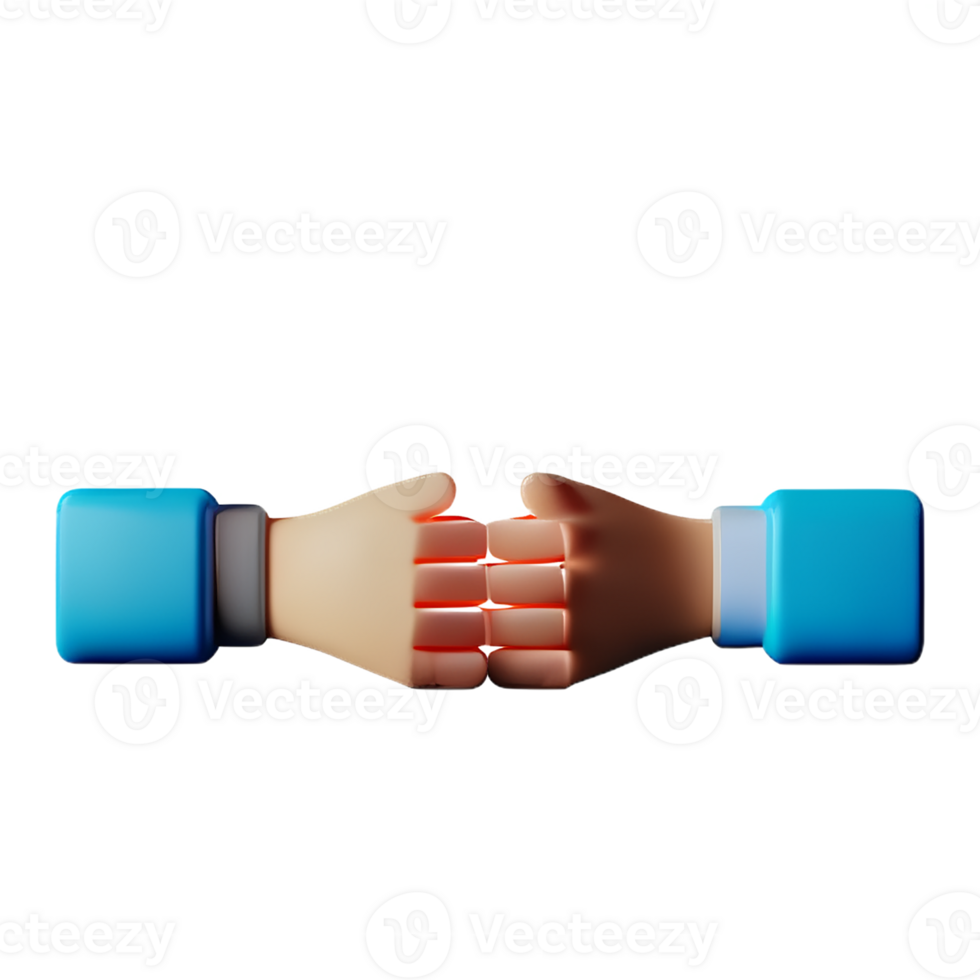 holding hands 3d rendering icon illustration png