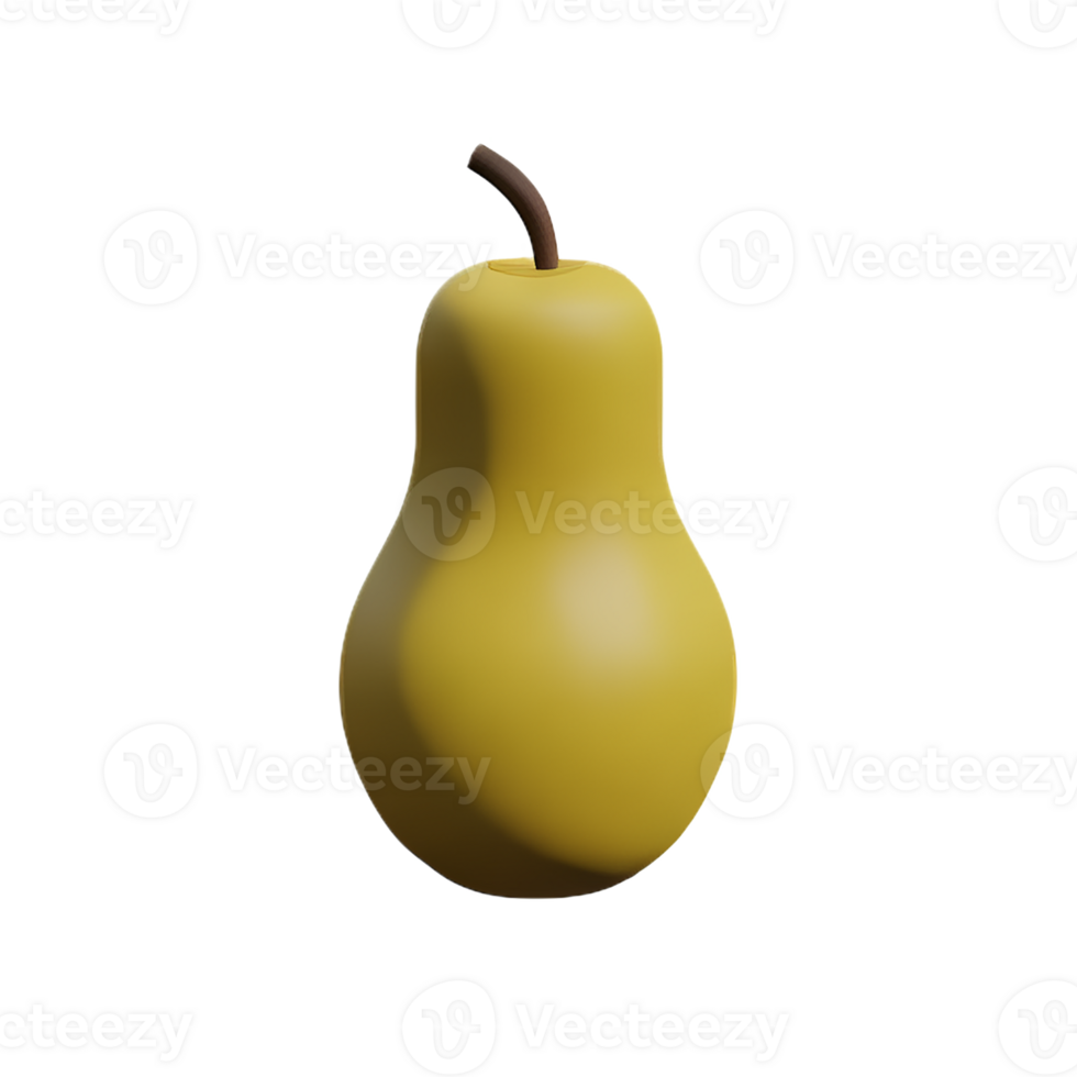 pear 3d rendering icon illustration png