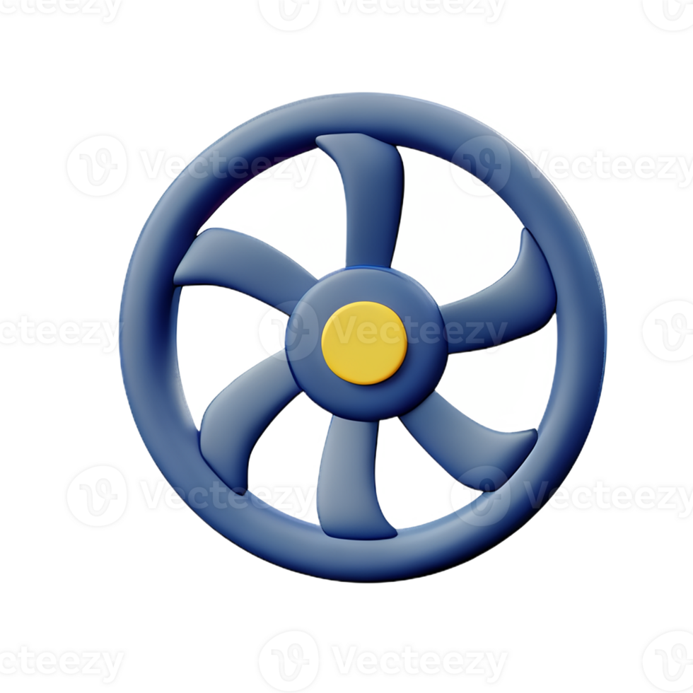 fan 3d rendering icon illustration png