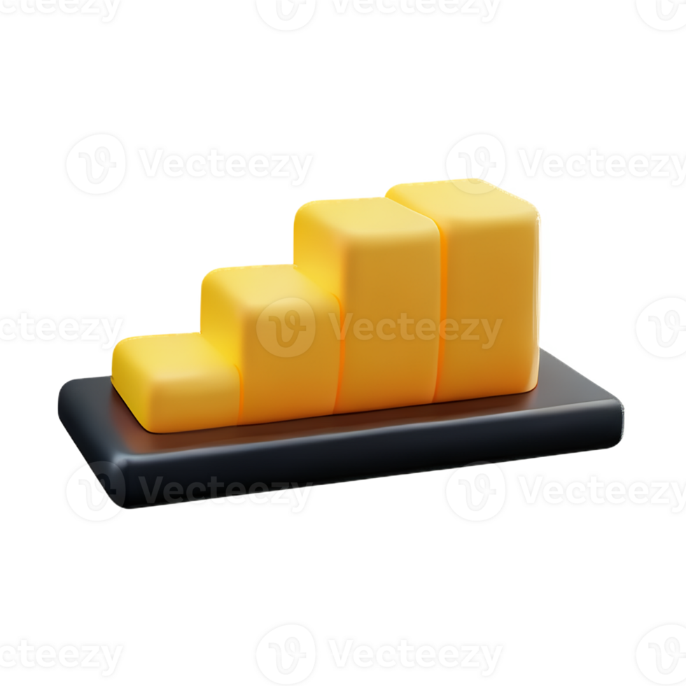 stairs 3d rendering icon illustration png
