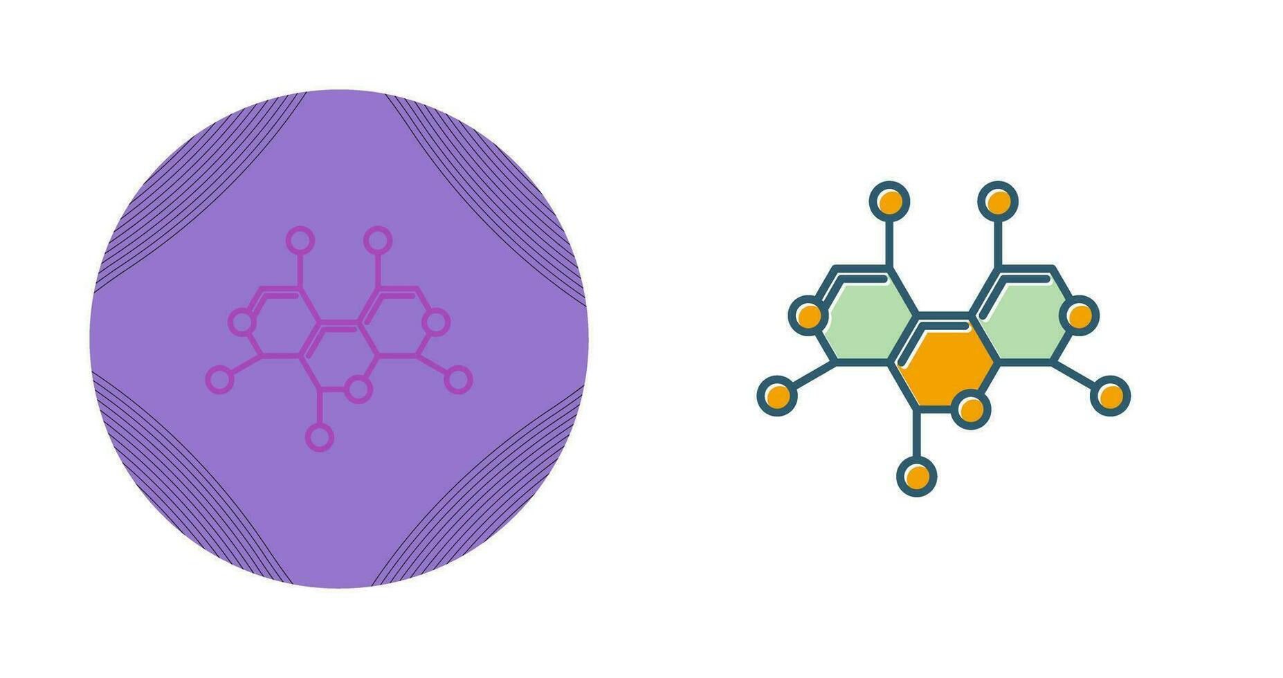 icono de vector de estructura de molécula