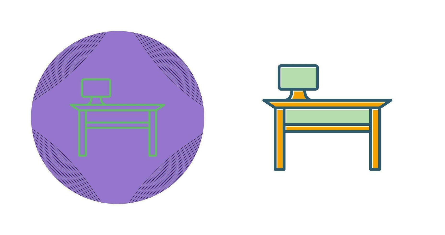 Office Desk Vector Icon