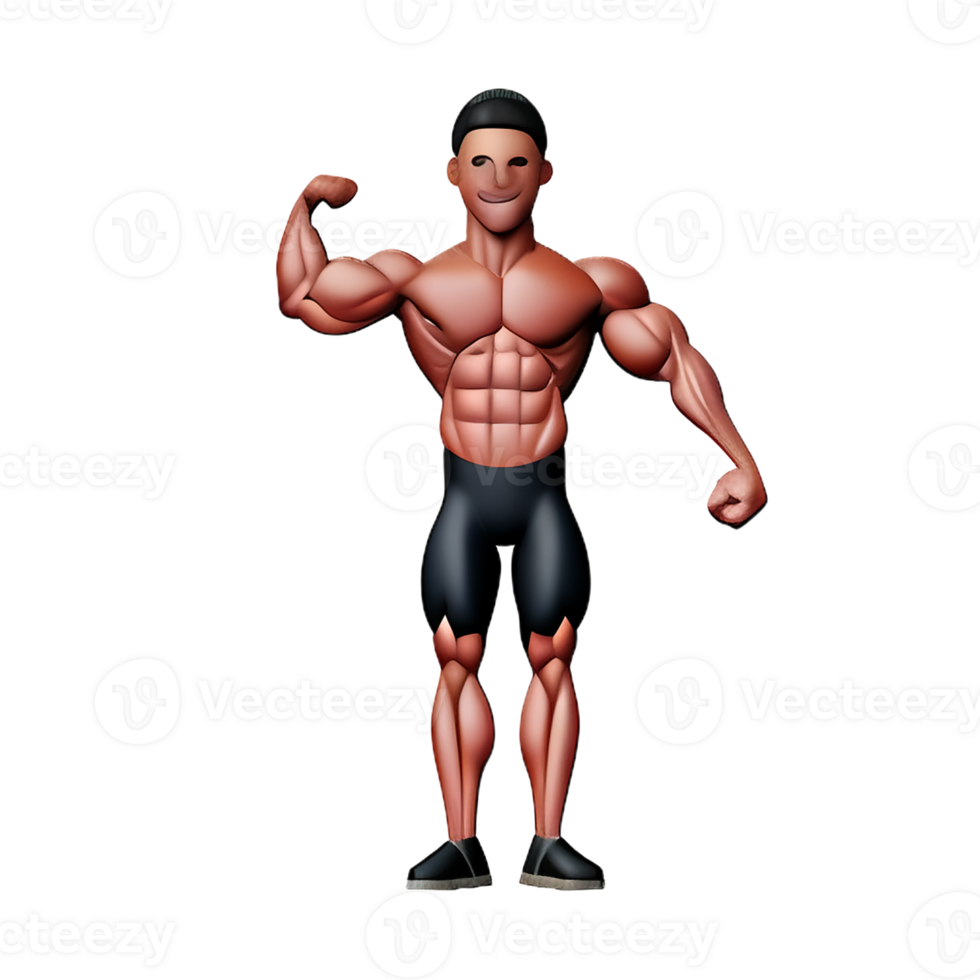 muscle 3d le rendu icône illustration png