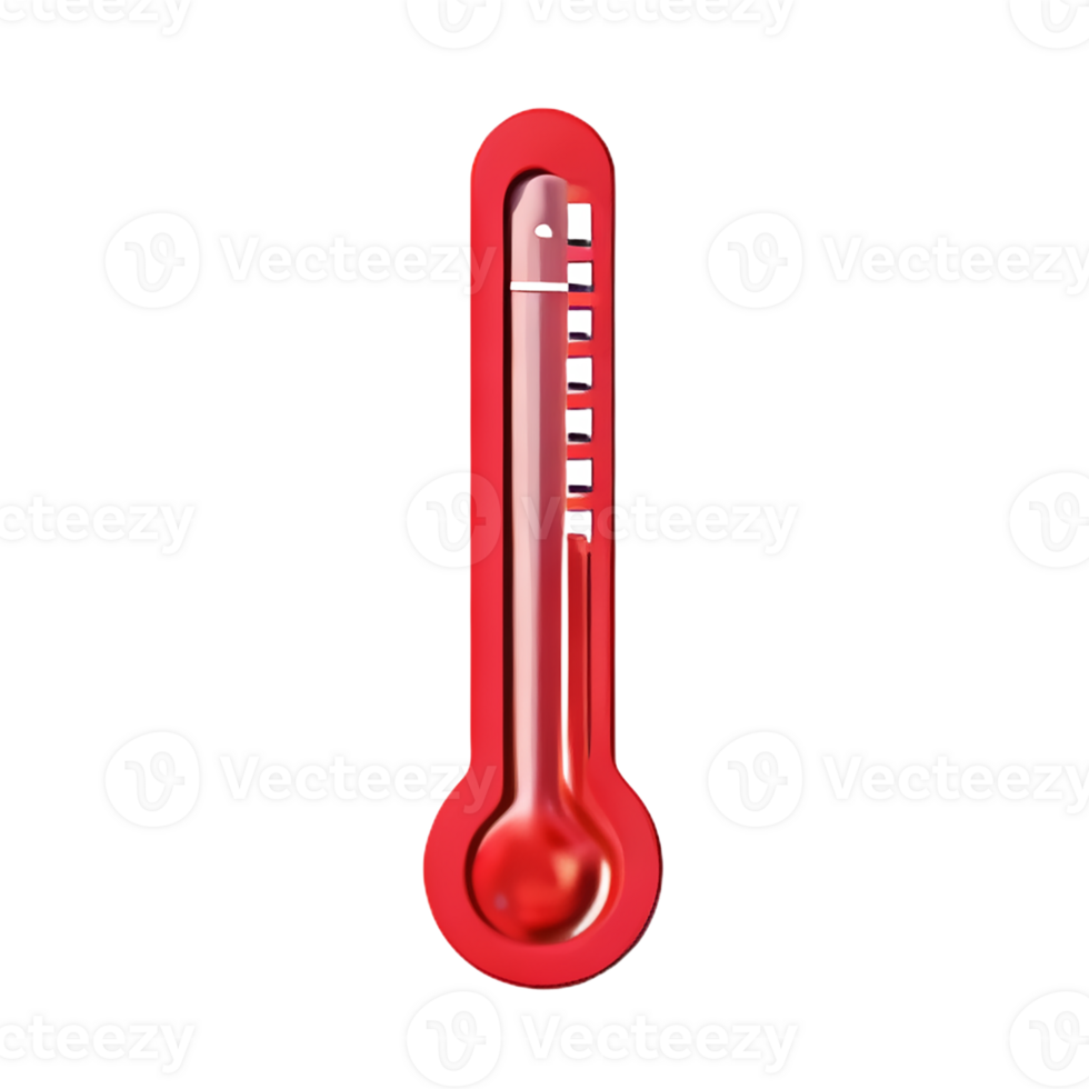 thermometer 3d rendering icon illustration png