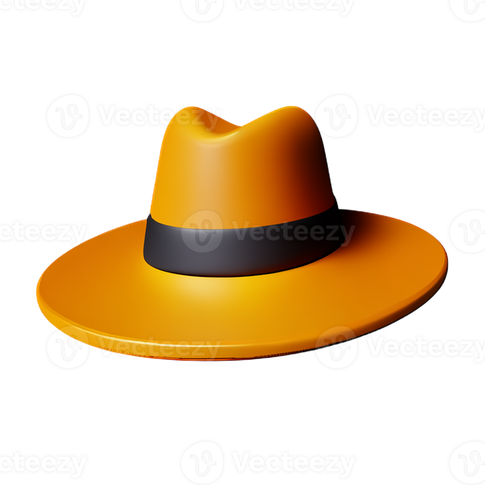 cowboy hat 3d rendering icon illustration png