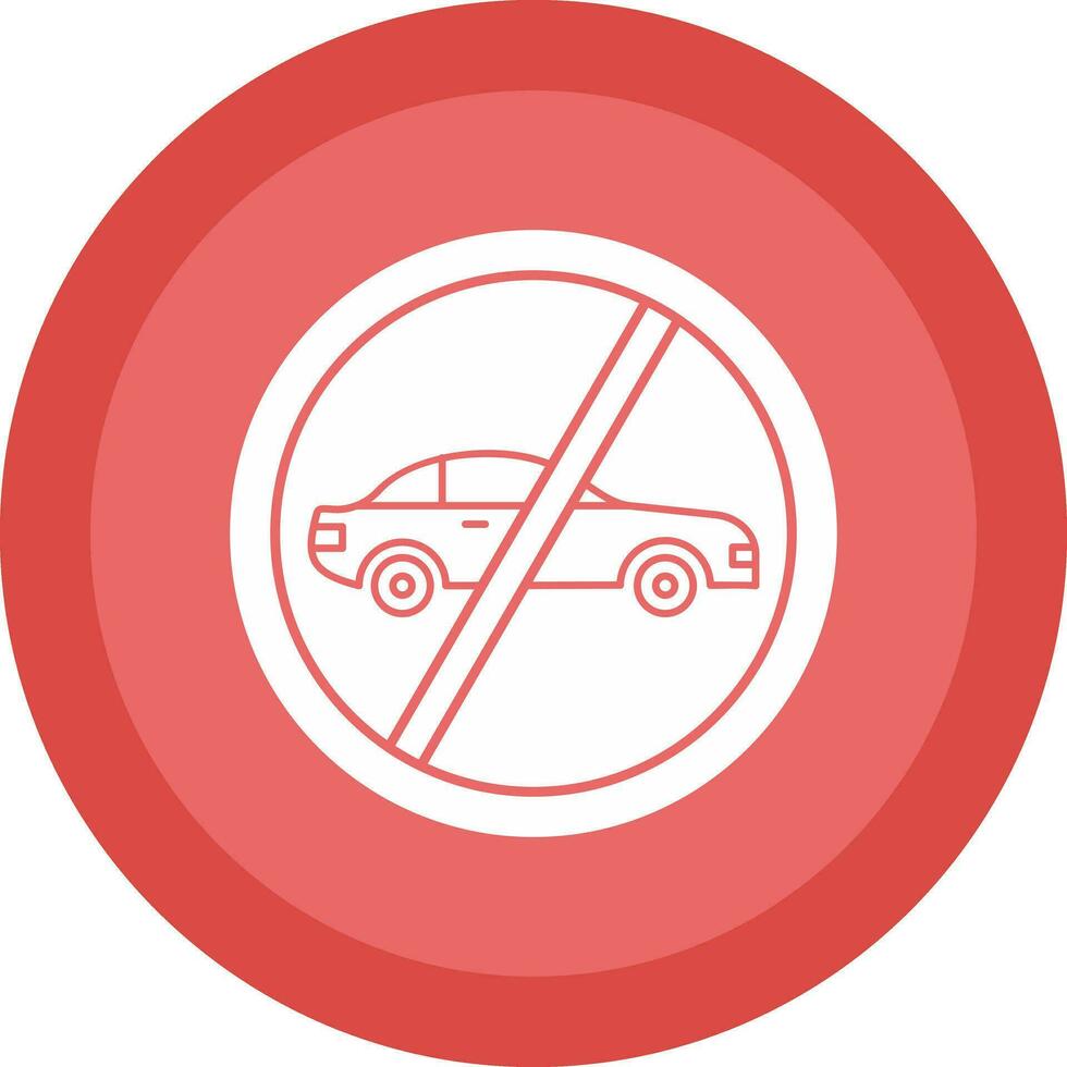 No Overtaking Vector Icon Design