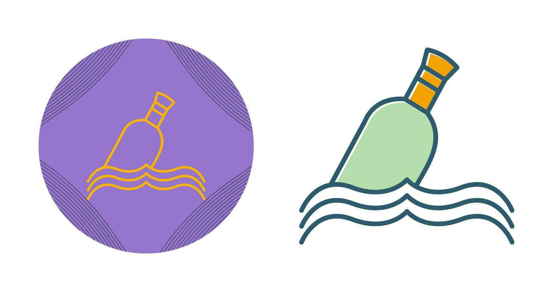 Bottle in Water Vector Icon