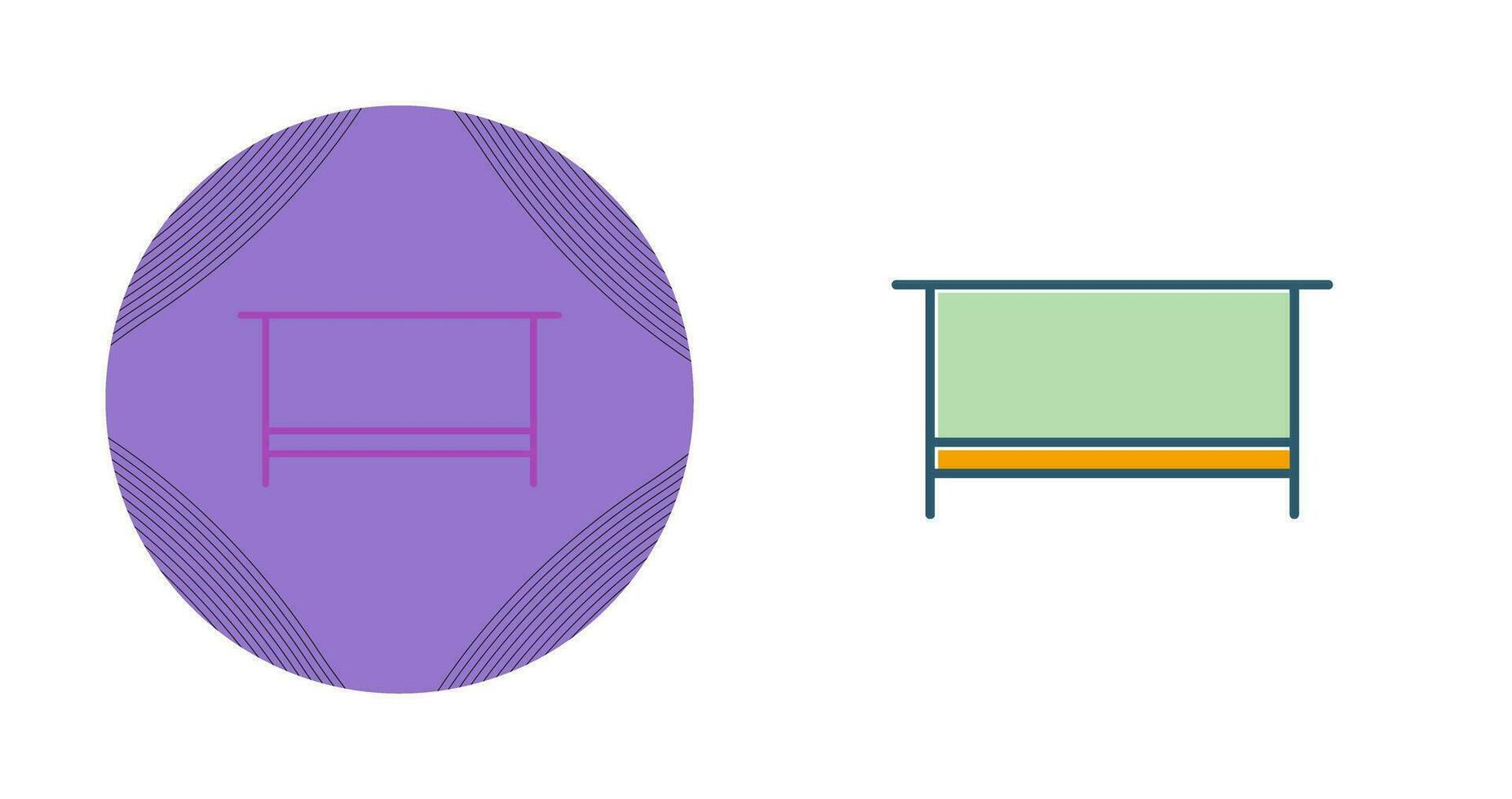 Simple Desk Vector Icon