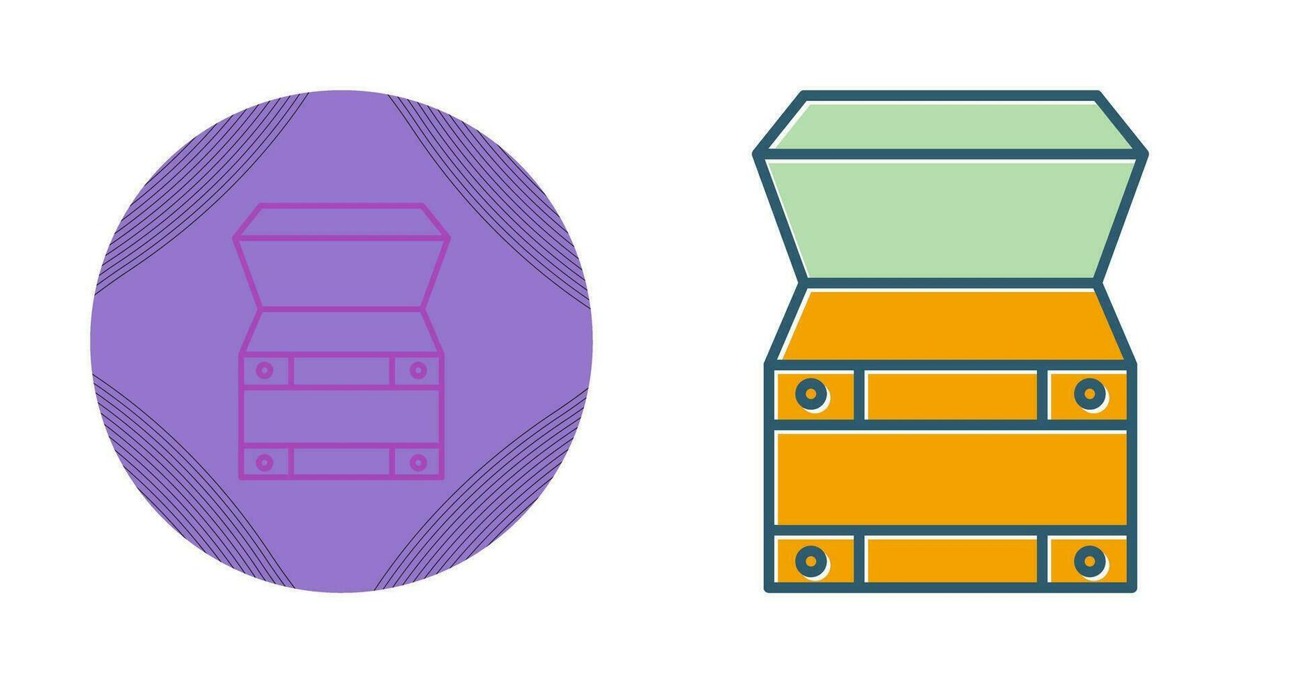 Open Treasure Box Vector Icon