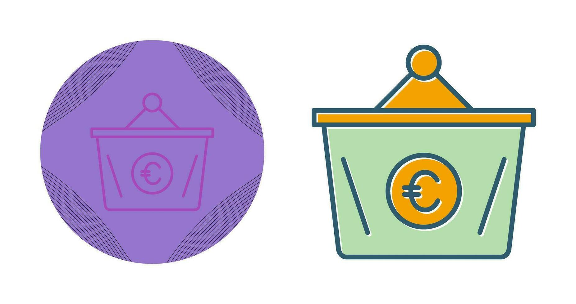 Euro Basket Vector Icon