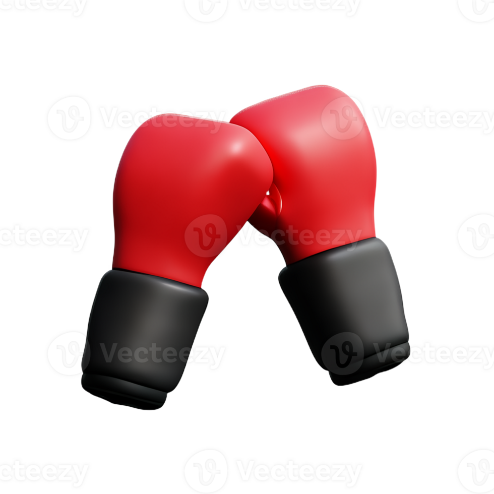 boxing gloves 3d rendering icon illustration png