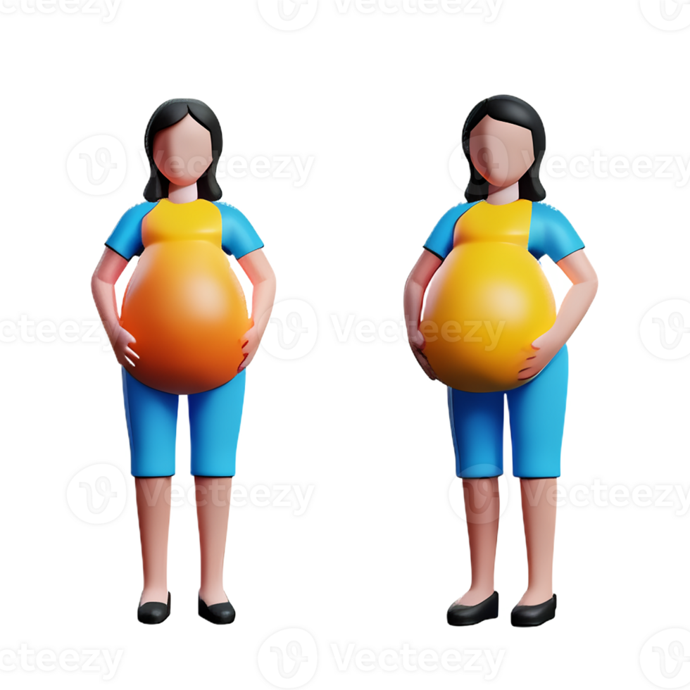 zwanger 3d renderen icoon illustratie png