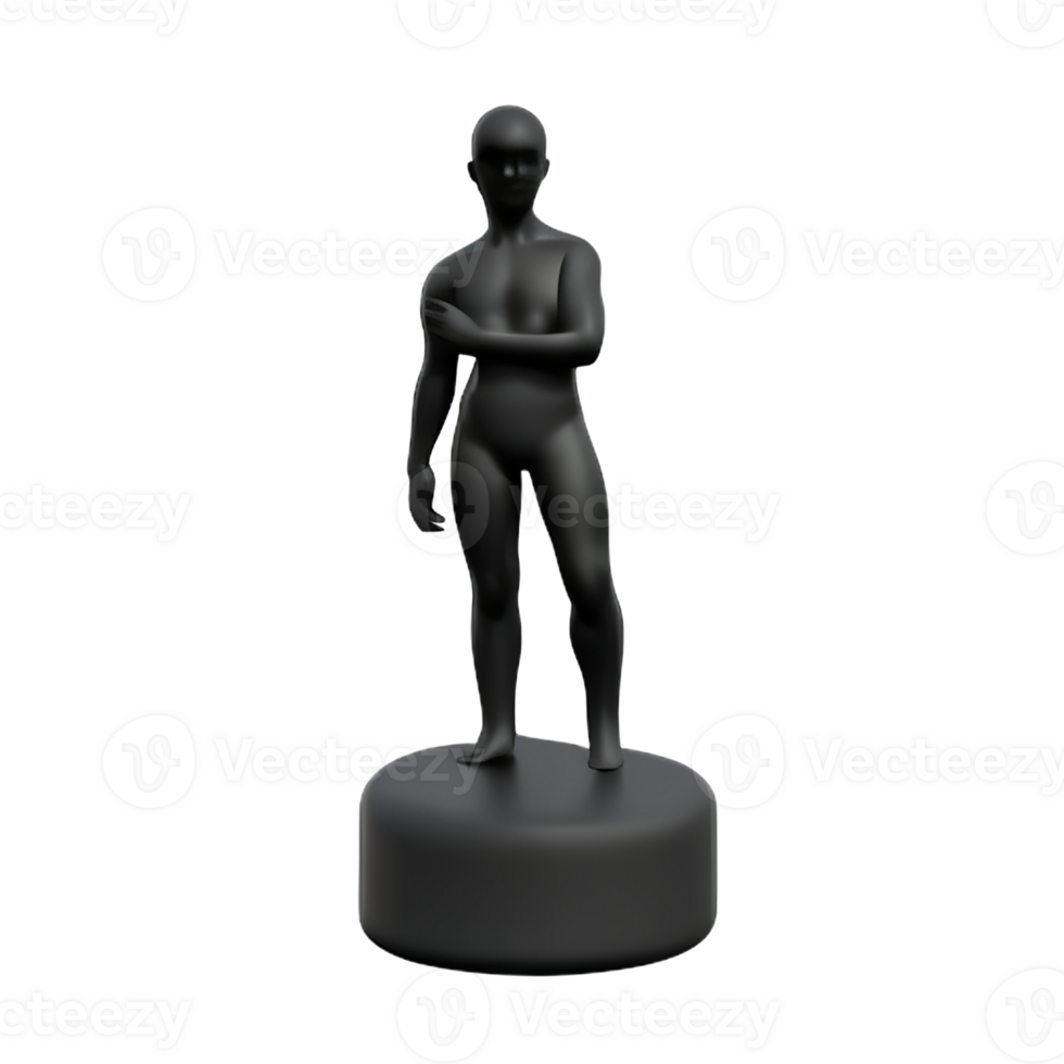 statue 3d rendering icon illustration png