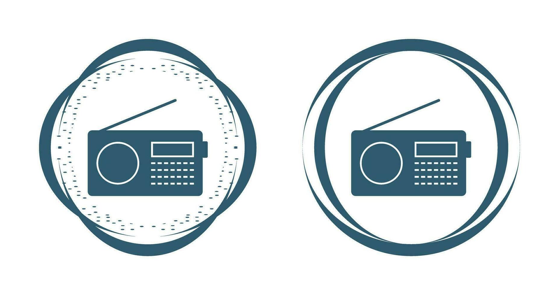 icono de vector de conjunto de radio