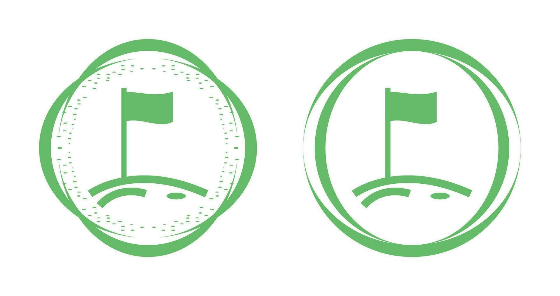 Flag on Moon Vector Icon