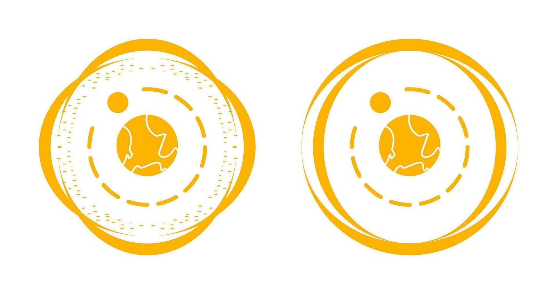 Moons Orbiitting Earth Vector Icon