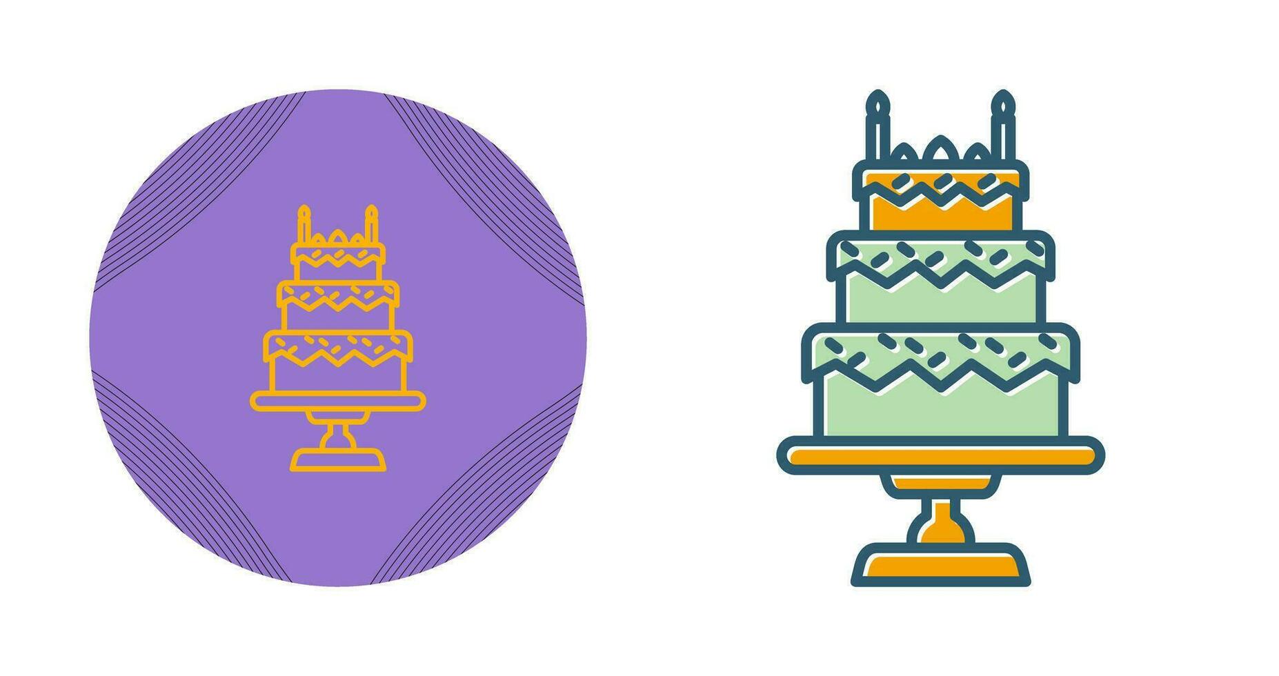 icono de vector de pastel de cumpleaños