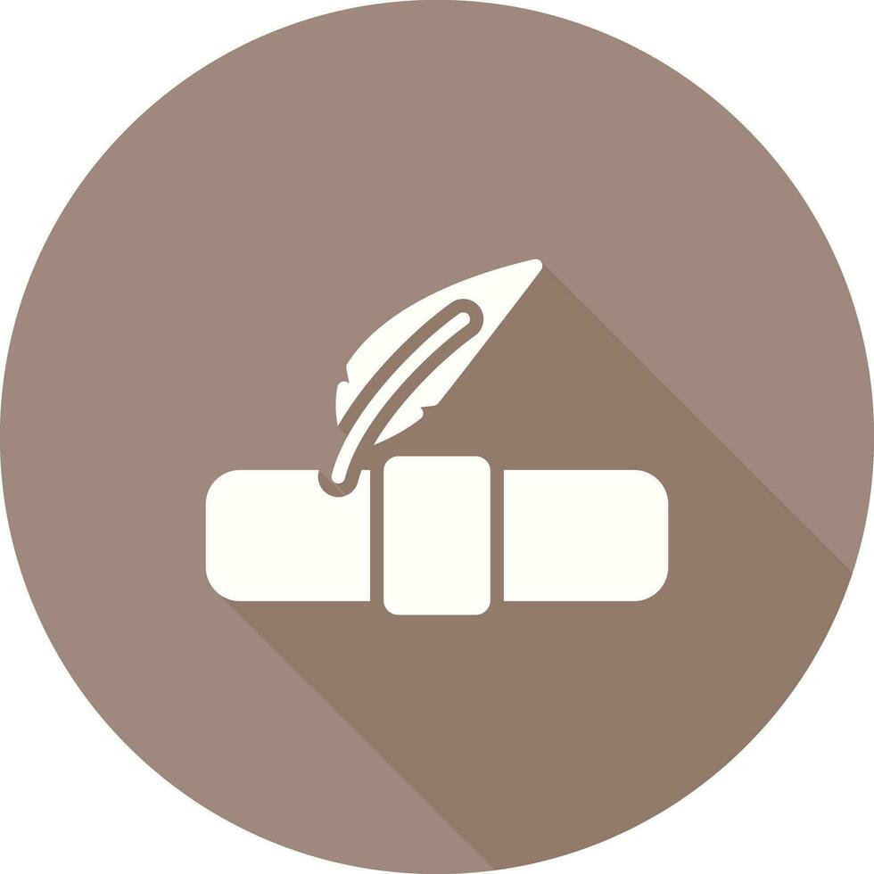 Quill pen with scroll Vector Icon