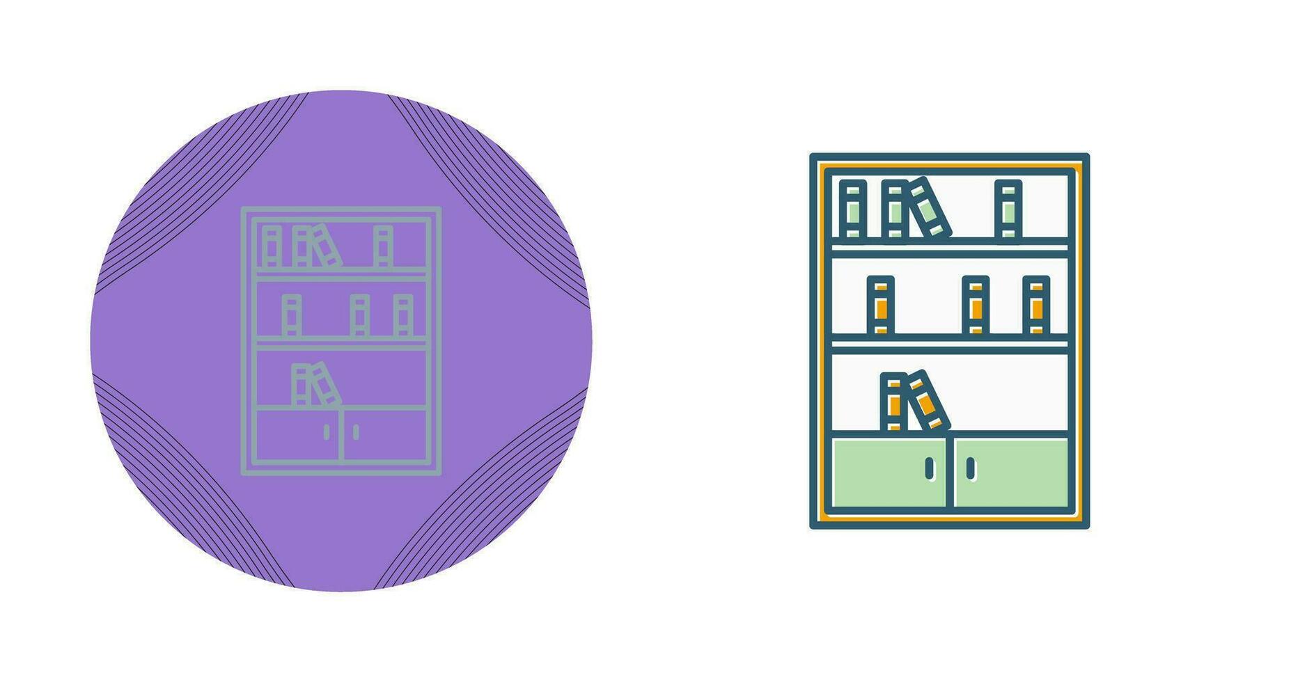 Books Shelf Vector Icon