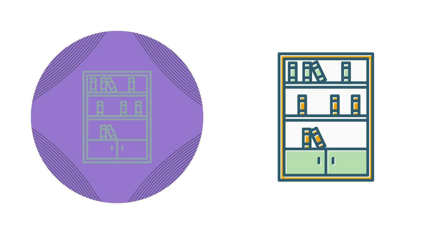 Books Shelf Vector Icon