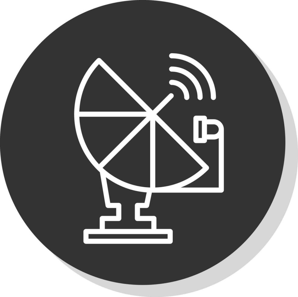 diseño de icono de vector de antena parabólica
