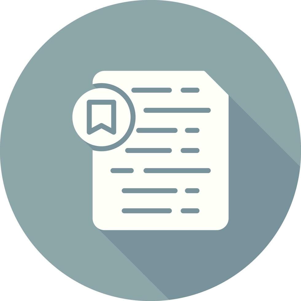 Document Insert Bookmark Vector Icon