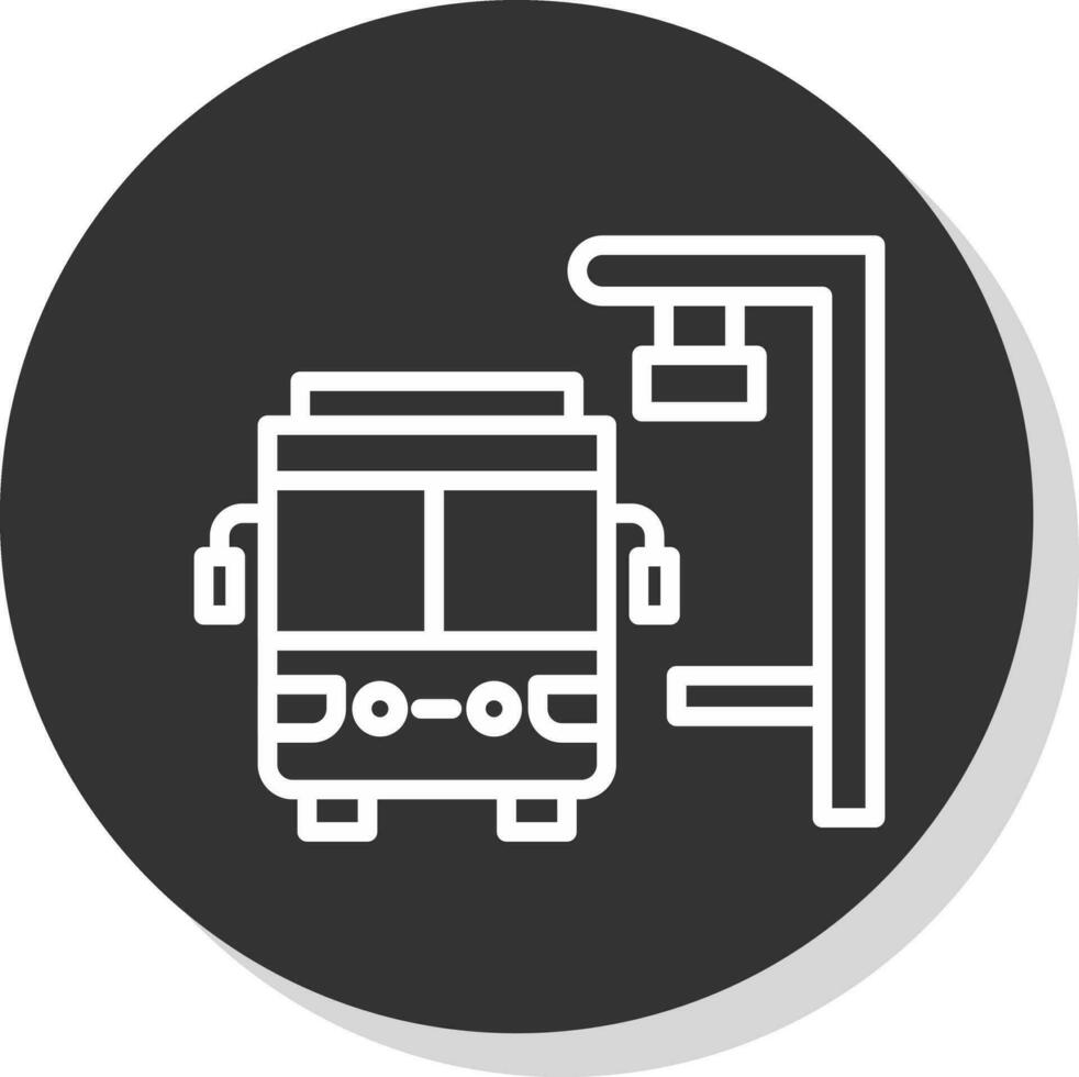 Bus Stop Vector Icon Design