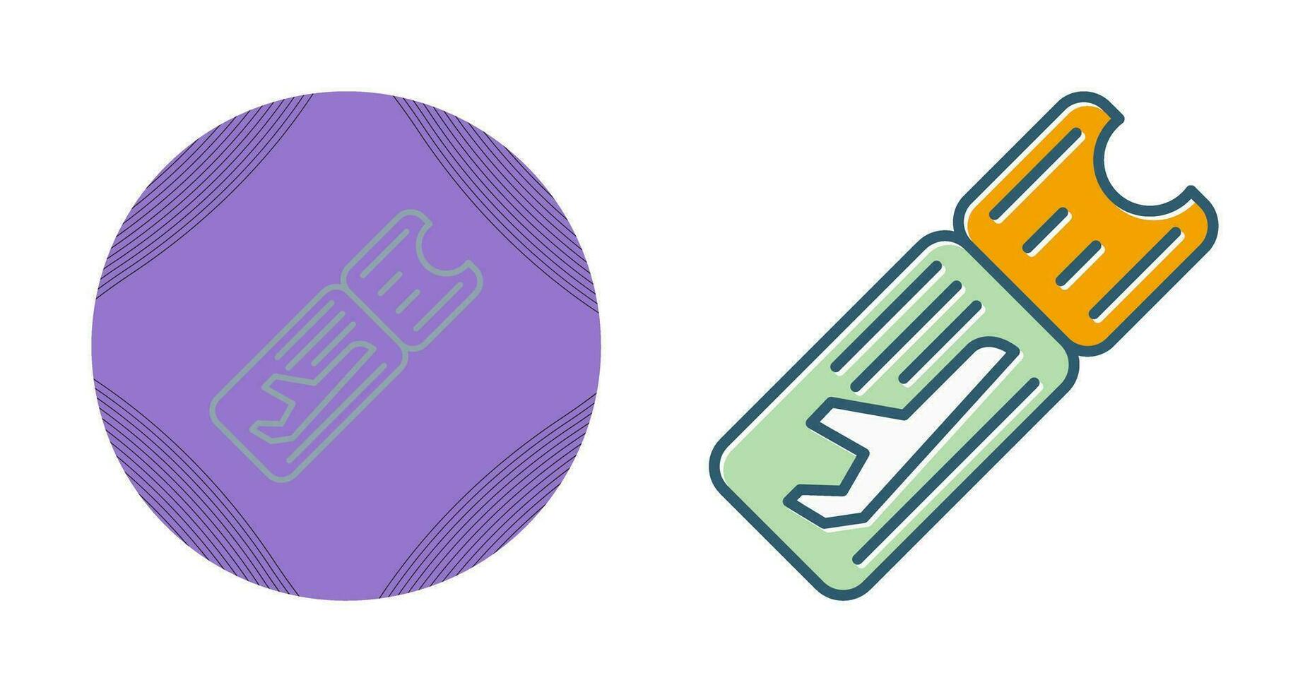 Airplane Ticket Vector Icon