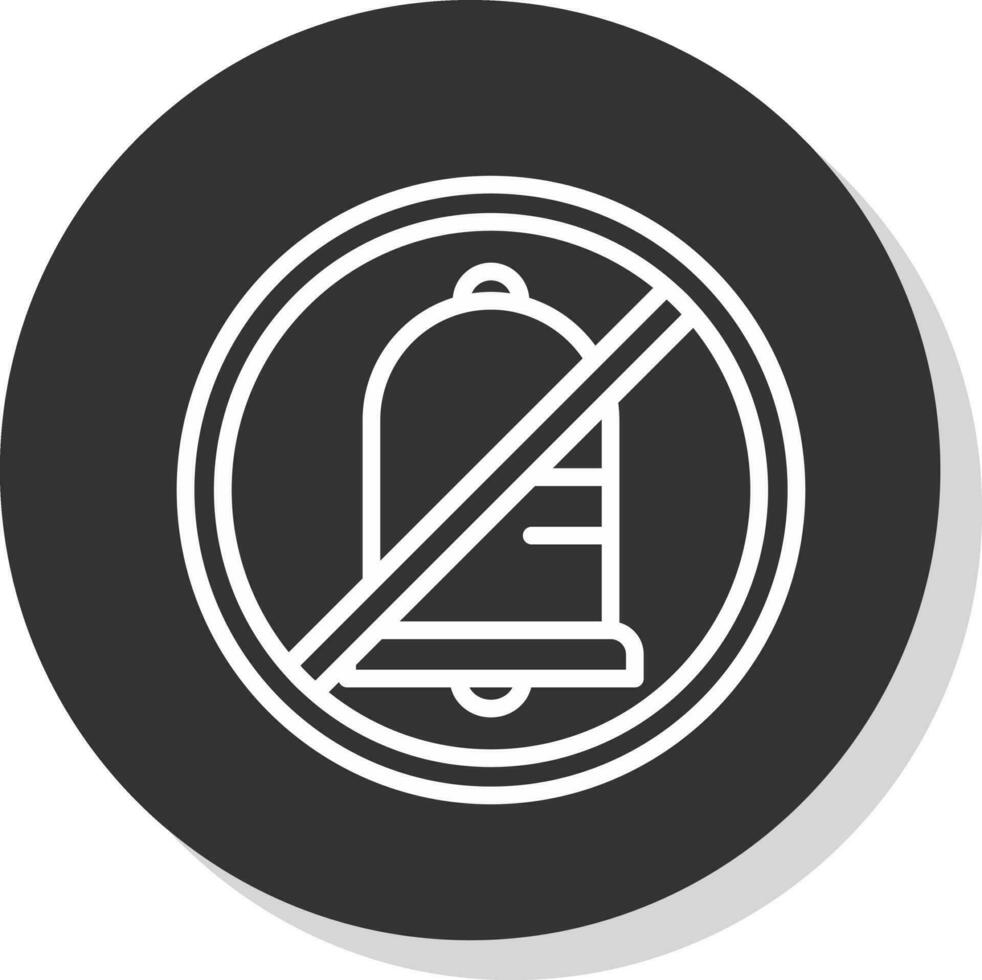 No alarma vector icono diseño