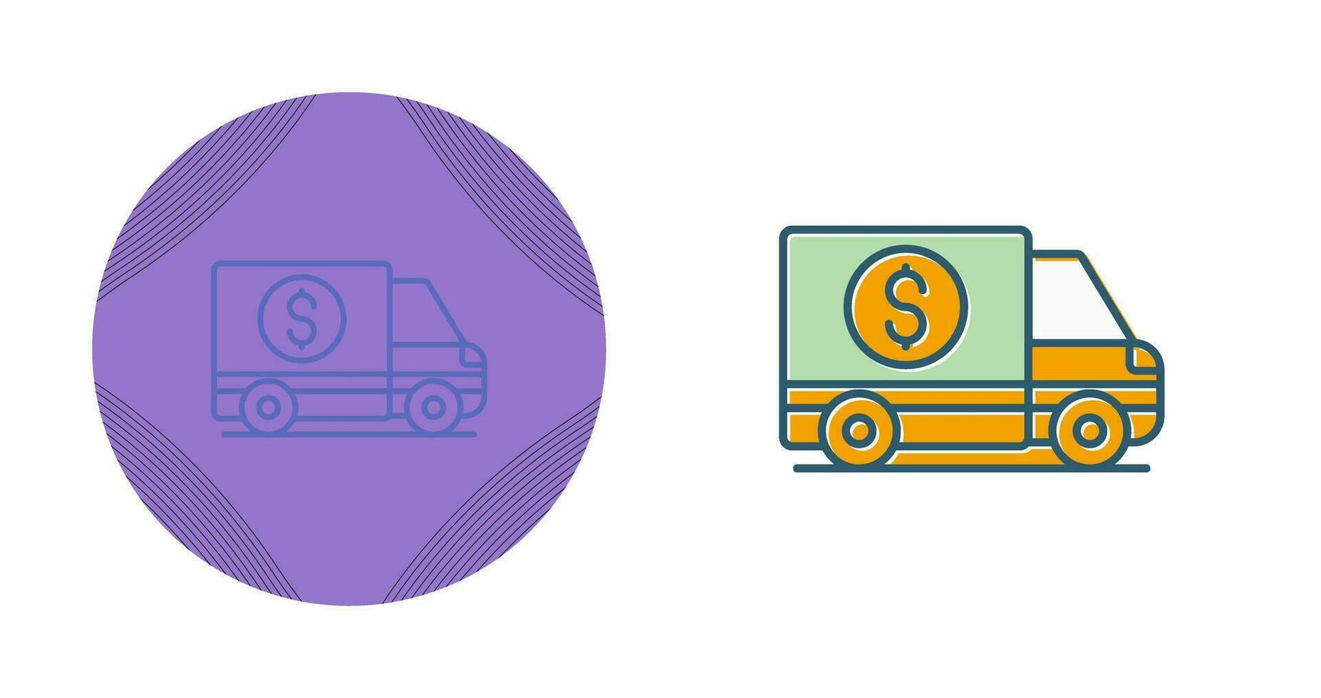 Money Truck Vector Icon