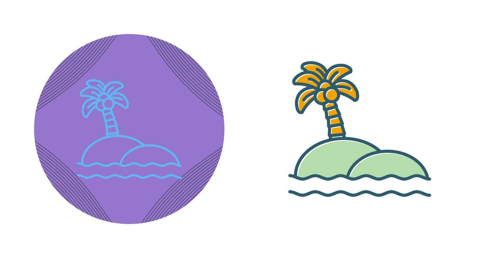 icono de vector de isla