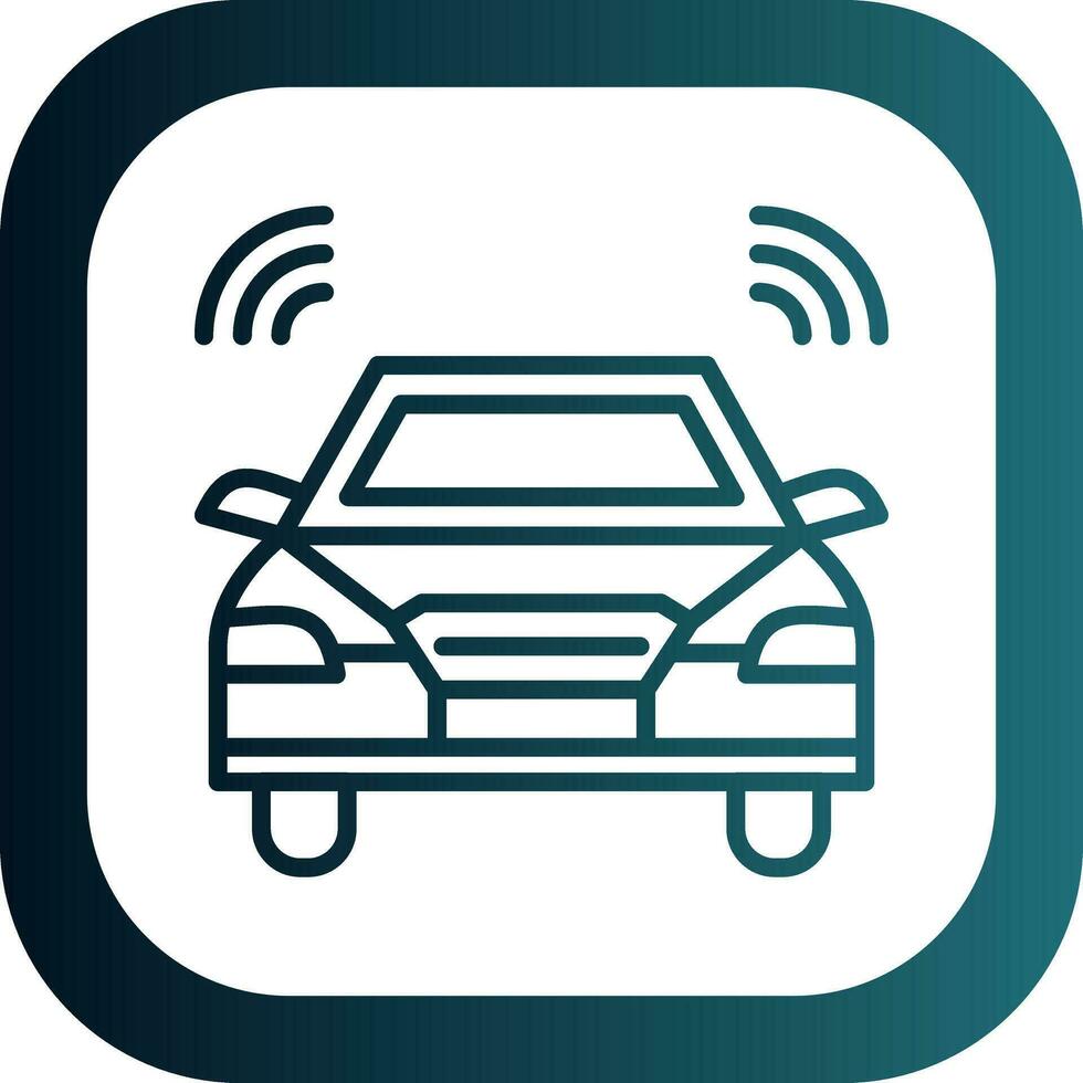 Autonomous car Vector Icon Design