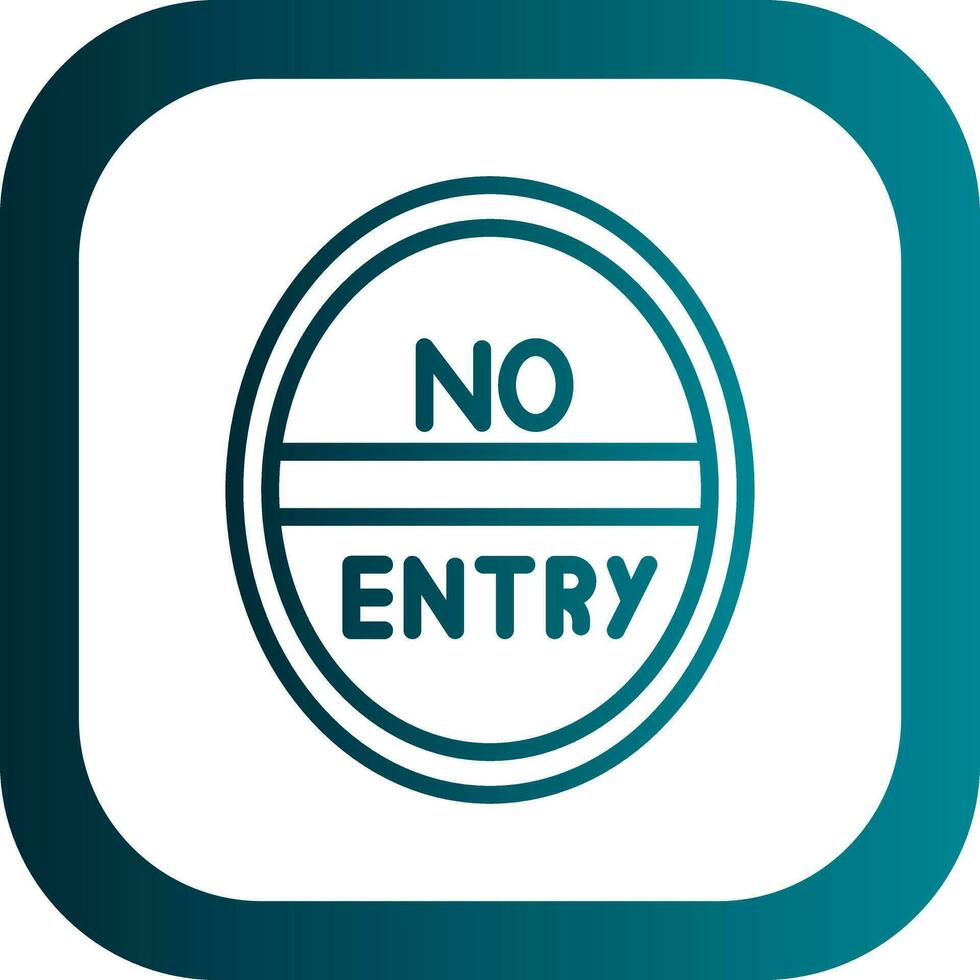 No Entry Vector Icon Design