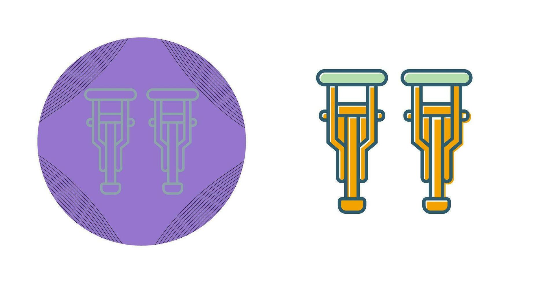 Crutches Vector Icon