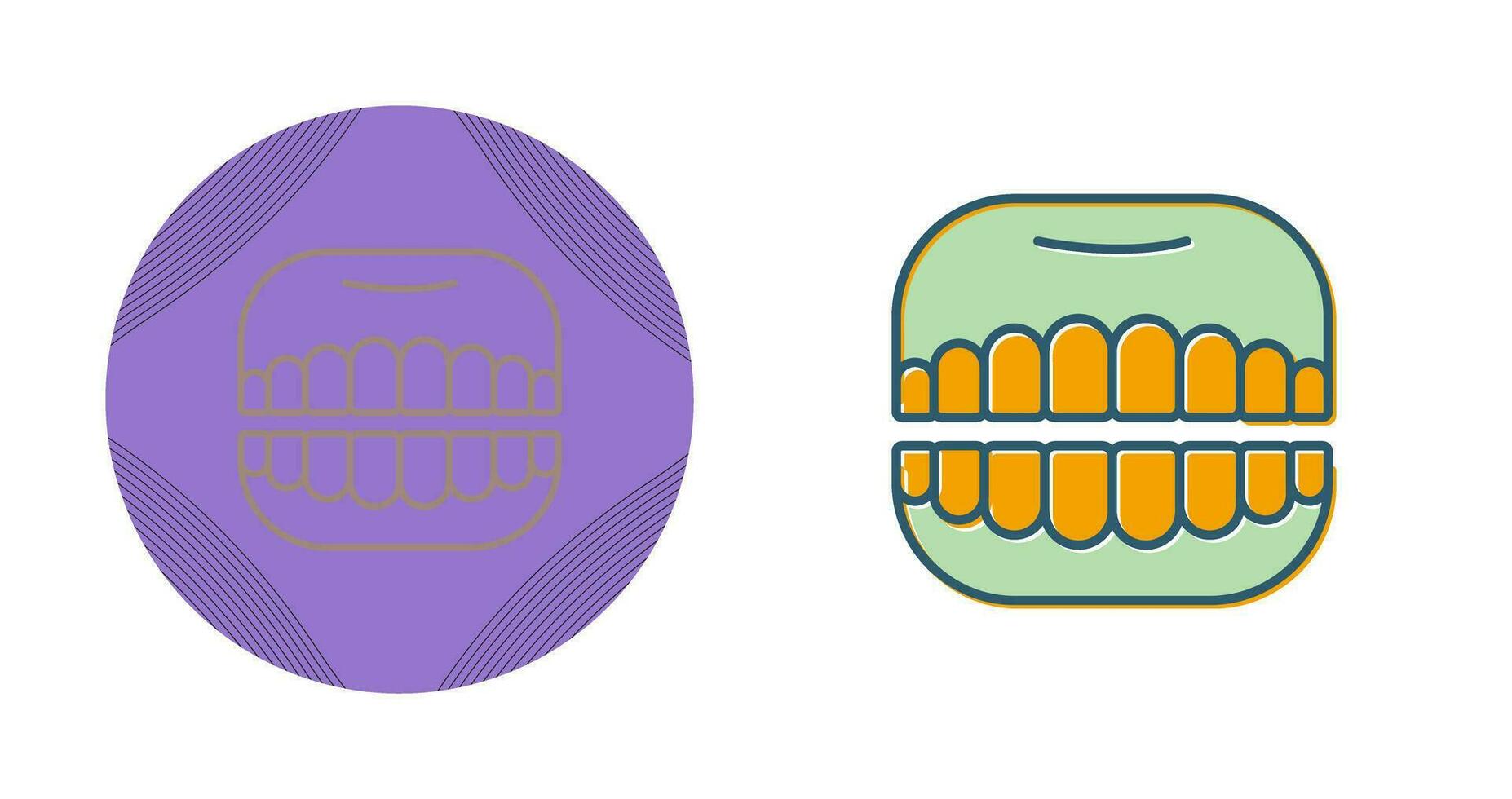 icono de vector de dentadura postiza