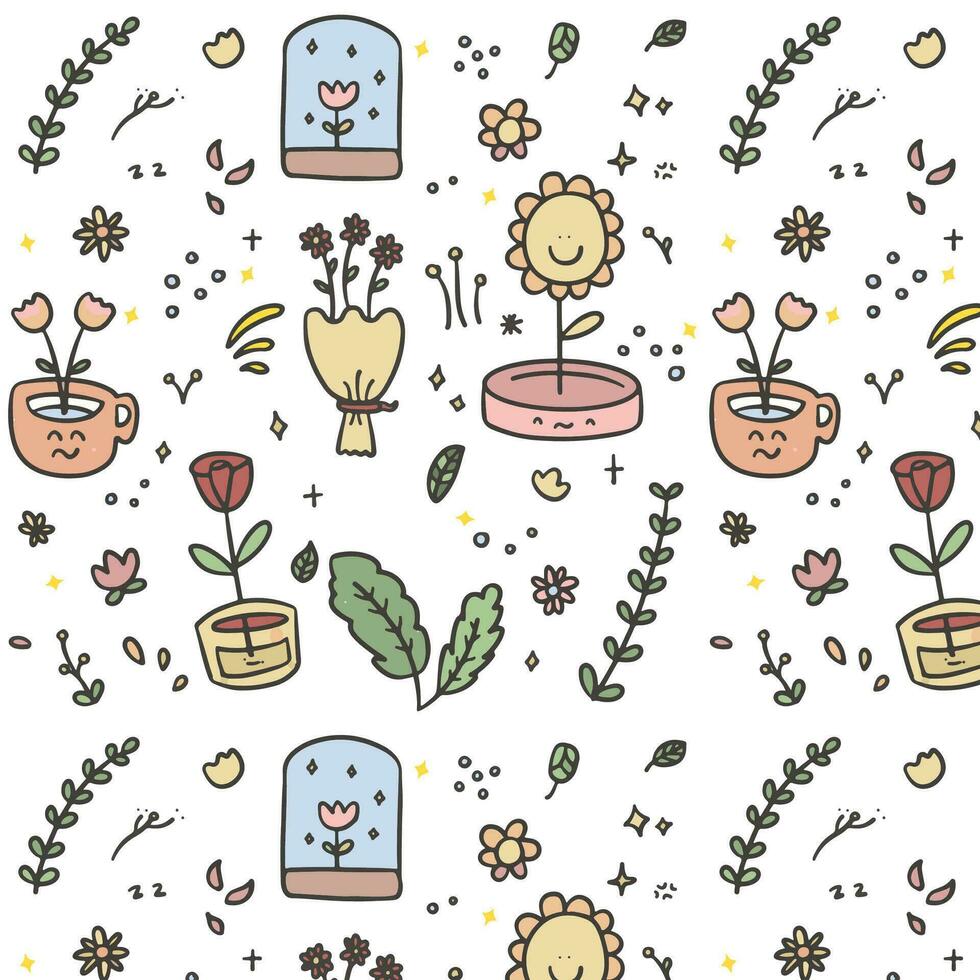 Seamless boho patterns with minimal flower. Contemporary minimalistic trendy gradient backgrounds for kids. vector