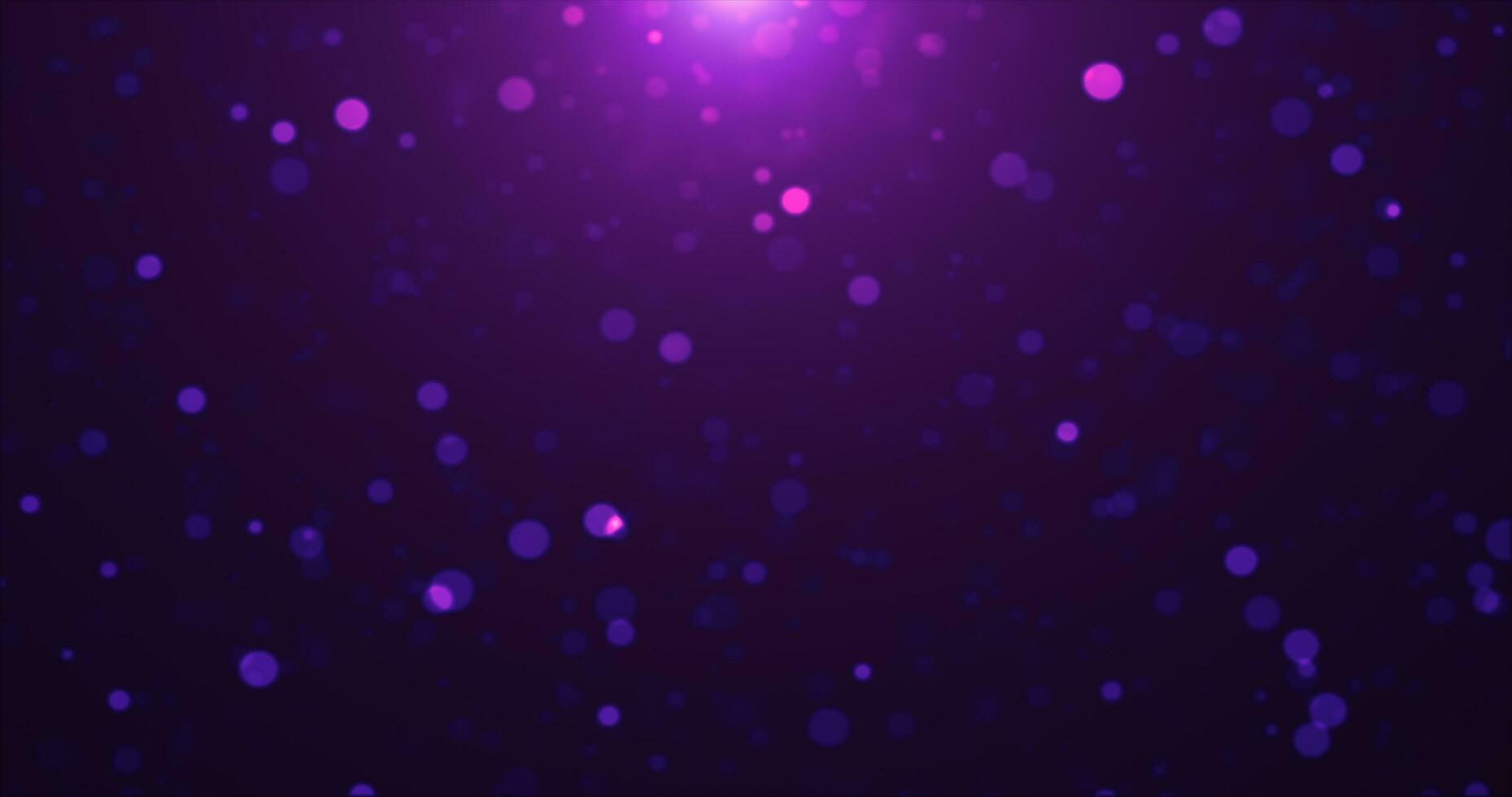 Abstract background of purple luminous particles and bokeh dots of festive energy magic photo
