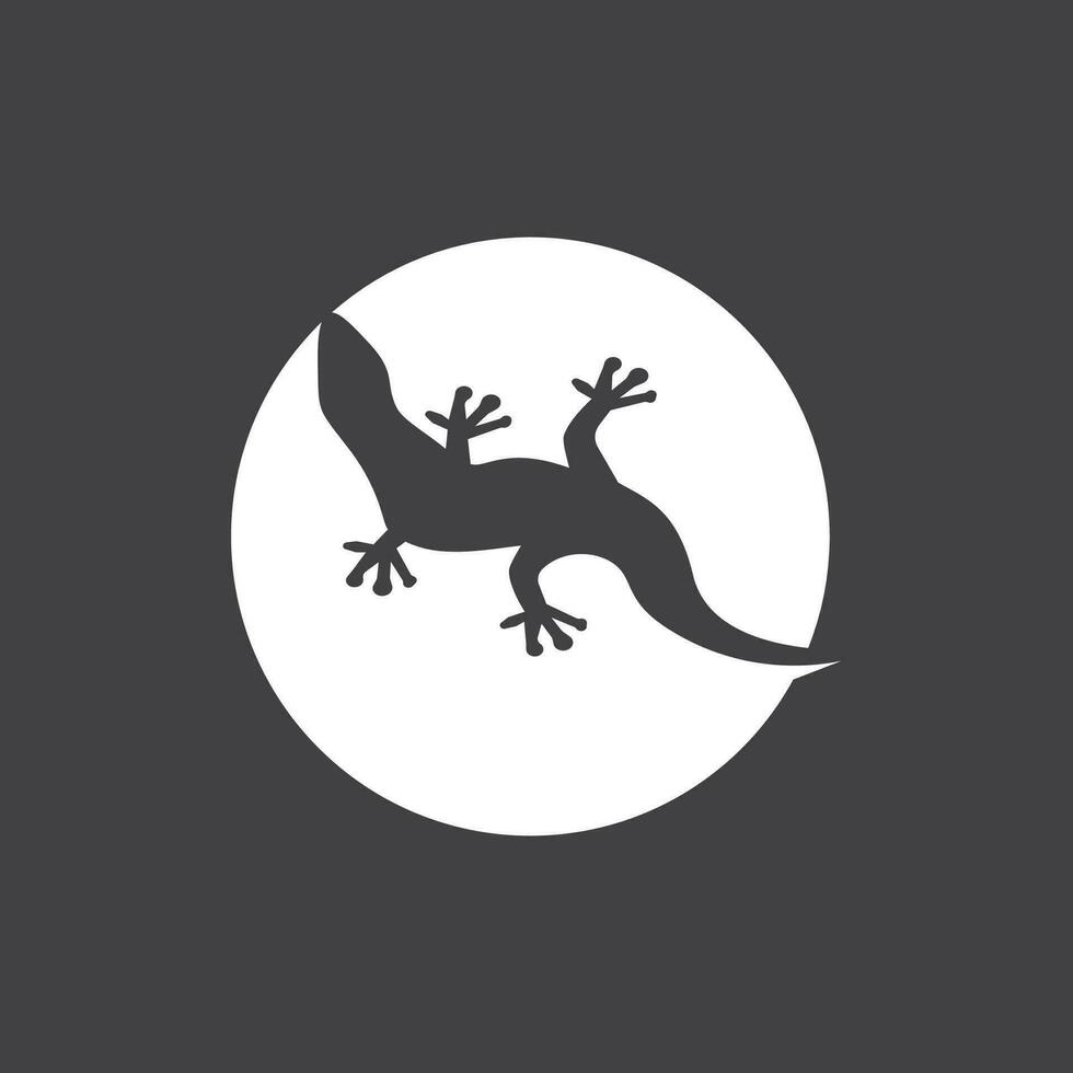 Lizard icon silhouette logo symbol vector