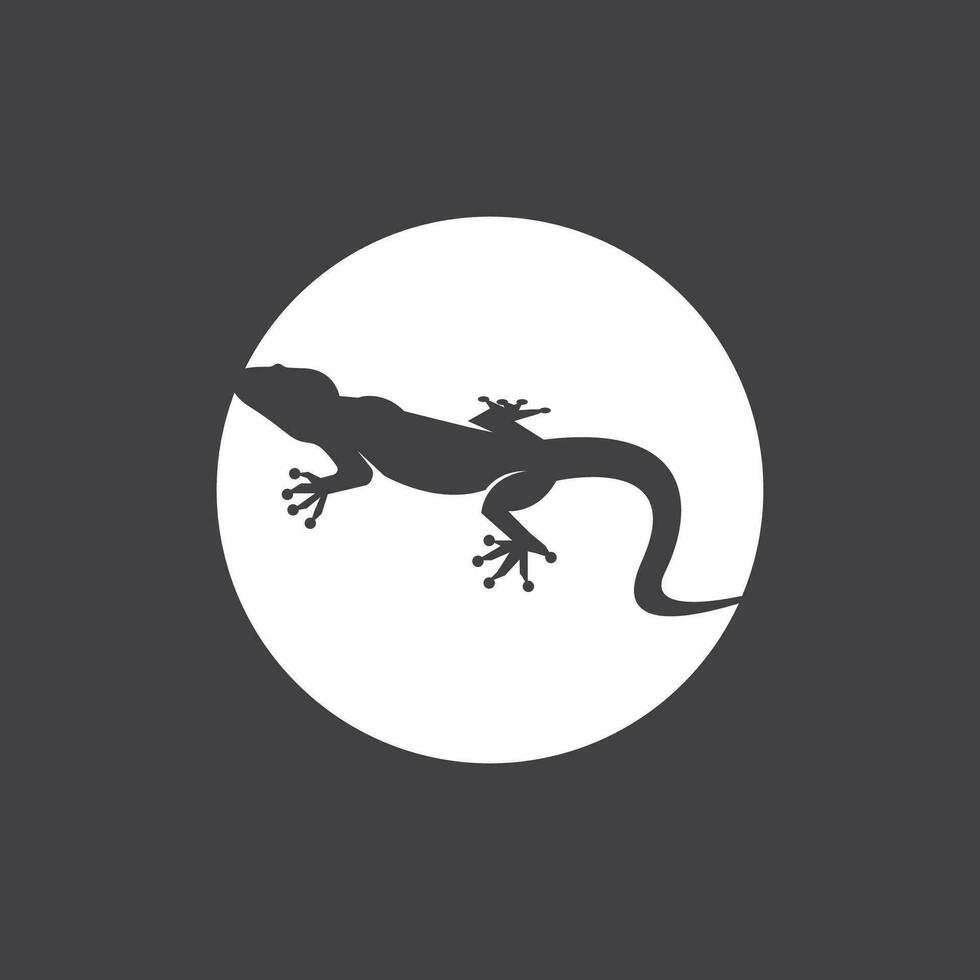 Lizard icon silhouette logo symbol vector