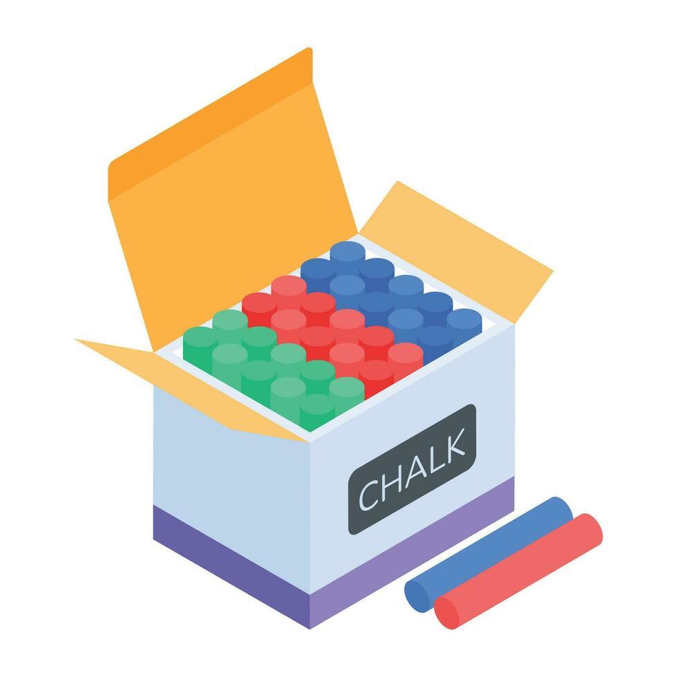 Colour pencils icon in isometric style vector