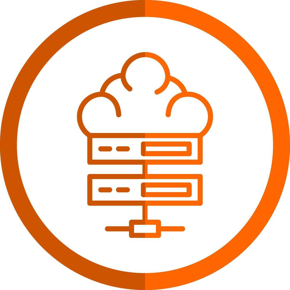 Cloud server Vector Icon Design