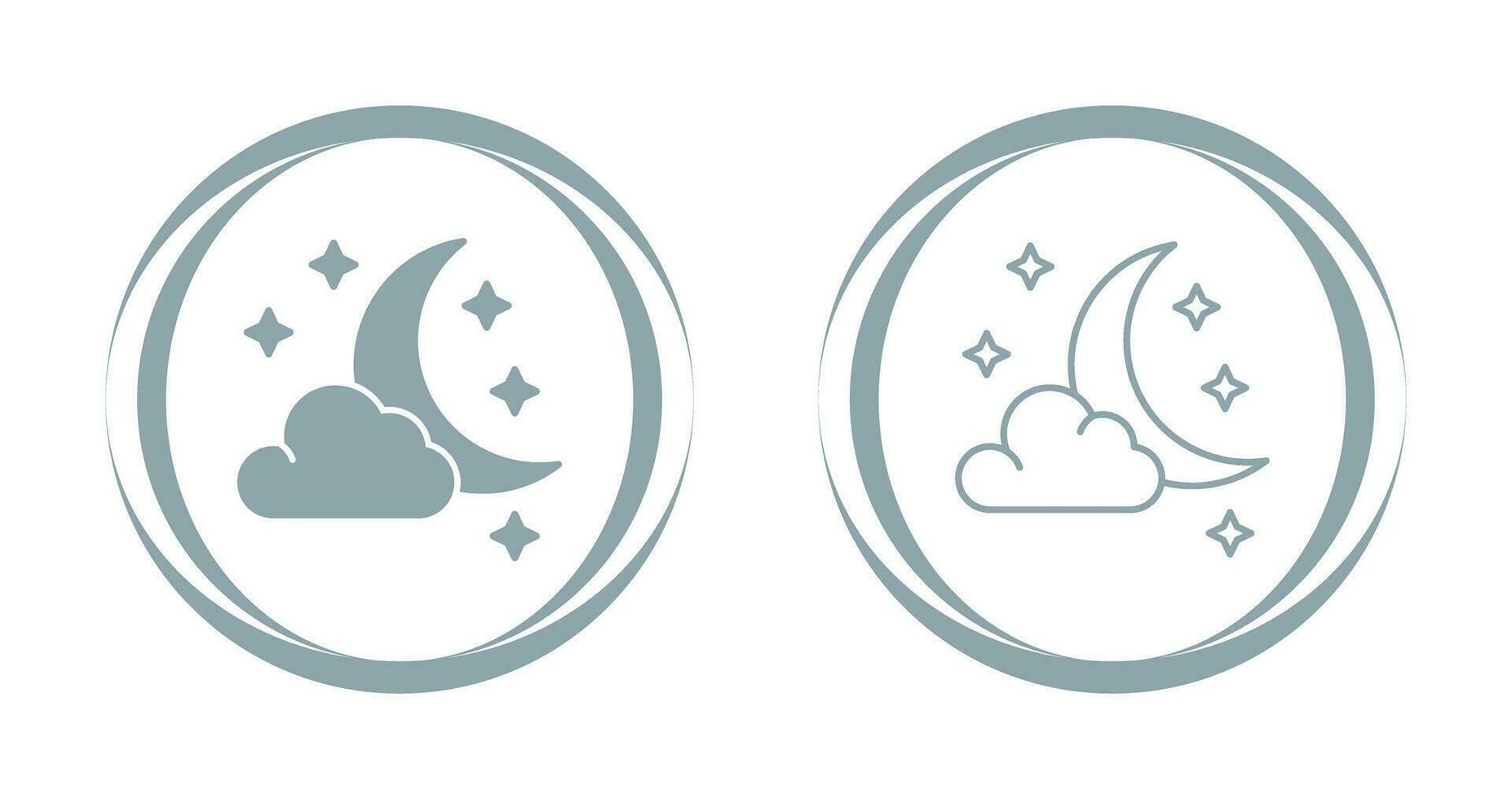 Starry Night Vector Icon