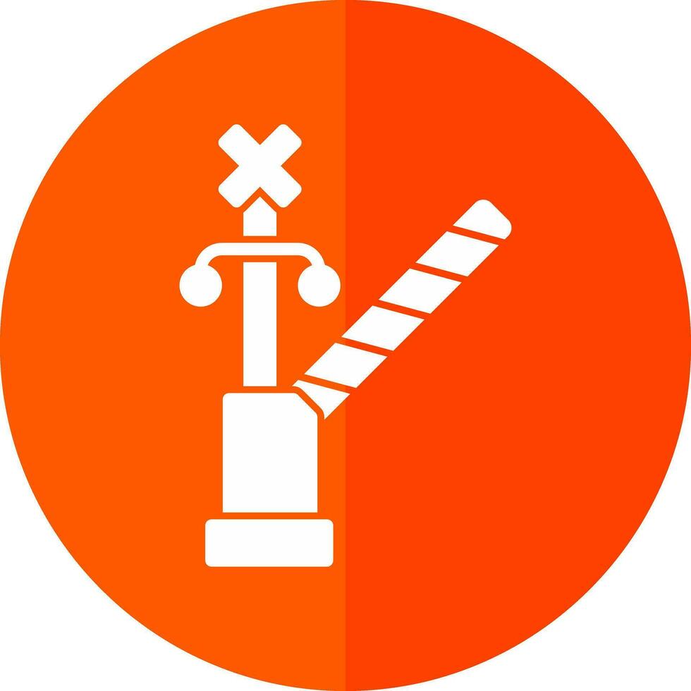Level Crossing Vector Icon Design
