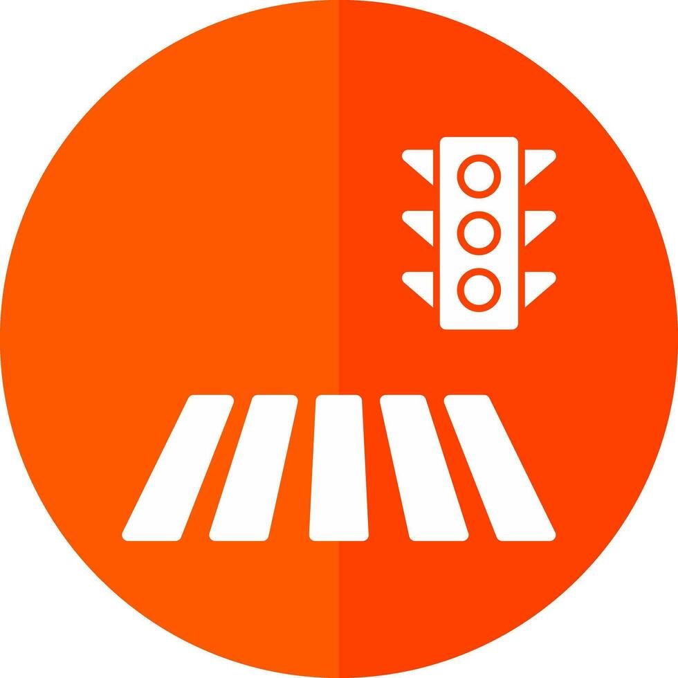 Zebra Crossing Vector Icon Design